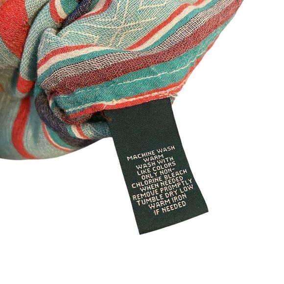 LRL Ralph Lauren Striped Button Down Gauzy Lightweight Shirt in Size Medium - Picture 13 of 13